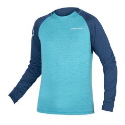 Longsleeve rowerowy męski Endura Singletrack. Niebieskie bluzy męskie ENDURA, m, bez wzorów, bez kaptura. Za 229.99 zł.