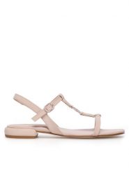 Gino Rossi Sandały CHRISTIE-24351 Beżowy. Brązowe sandały damskie Gino Rossi, bez wzorów, z syntetyku, bez obcasa, na płaskiej podeszwie, bez zapięcia. Za 229.99 zł.