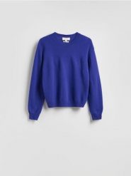 Wełniany sweter - burgundowy. Czerwone swetry damskie Reserved, l, bez wzorów, z wełny, bez kołnierzyka, bez ramiączek, bez kaptura. Za 199.99 zł.