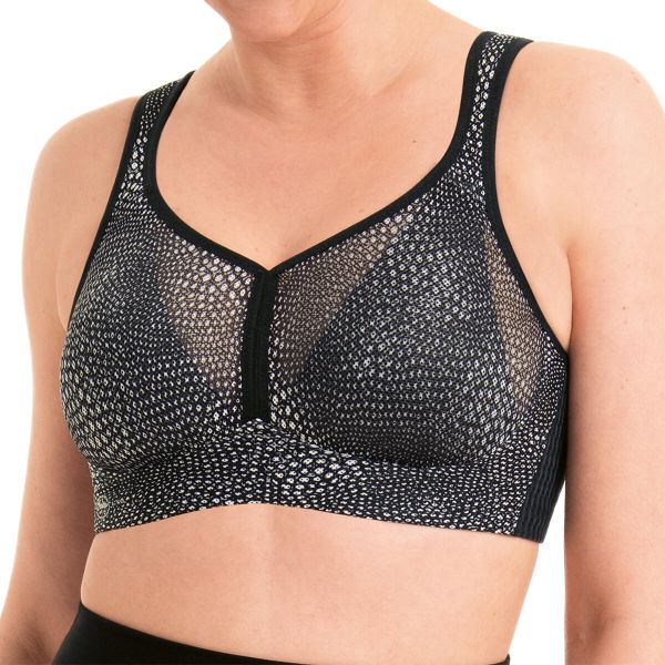 Stanik do biegania Air Control mit Delta Pad z wysokim poziomem podtrzymywania. Szare biustonosze ANITA ACTIVE, bez wzorów, z elastanu. Za 387.00 zł.