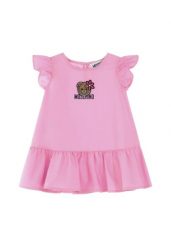 Sukienka dziewczęce Moschino różowy. Czerwone sukienki dla dziewczynek MOSCHINO, bez wzorów, z materiału, sportowe, bez ramiączek. Za 697.90 zł.
