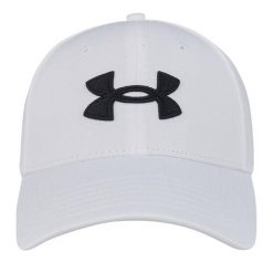 Męska Czapka Z Daszkiem Blitzing. Białe czapki i kapelusze męskie Under Armour, bez wzorów, sportowe. Za 166.99 zł.