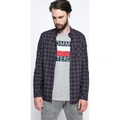 Hilfiger Denim - Koszula. Szare koszule męskie Hilfiger Denim, w kratkę, z bawełny, button down, z długim rękawem. W wyprzedaży za 219.90 zł.