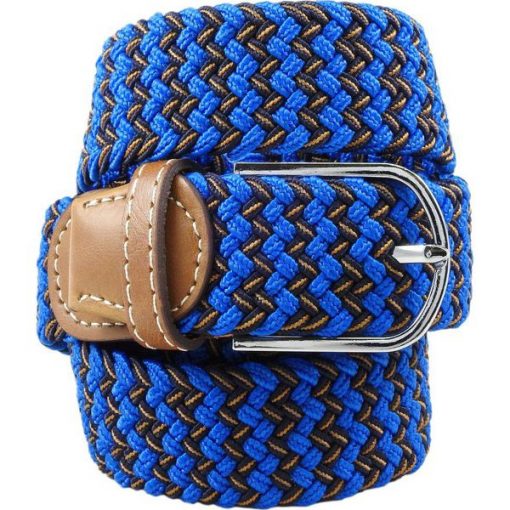 Pasek Elastyczny, Chabrowo-Granatowy Pleciony, do Spodni, Casualowy, Parciany -ALTIES. Niebieskie paski damskie Alties, bez wzorów, z elastanu. Za 59.00 zł.