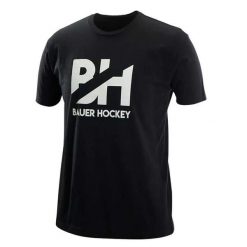 T-shirt Męski Overbranded. Czarne t-shirty męskie BAUER, m, bez wzorów, z bawełny, bez kołnierzyka. Za 158.99 zł.