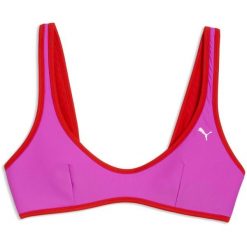 Biustonosz damskie Puma Swim Women Reversible Top 1p. Czerwone biustonosze Puma, bez wzorów, z materiału. Za 290.00 zł.