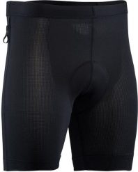 Spodenki rowerowe wewnętrzne męskie z wkładką Coolmax Silvini Inner MP373V. Czarne szorty męskie Silvini, m, bez wzorów, z elastanu. Za 168.00 zł.