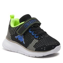 Sneakersy Kappa. Czarne półbuty chłopięce Kappa, bez wzorów, bez zapięcia. Za 79.99 zł.