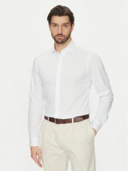 Michael Kors Koszula MD0MD91498 Biały Slim Fit. Białe koszule męskie Michael Kors, m, bez wzorów, z bawełny, biznesowe, bez kołnierzyka, bez ramiączek. Za 319.99 zł.