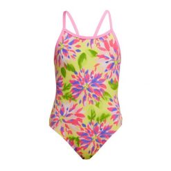 Strój kąpielowy dziewczęcy Funkita Spring Sun Single Strap. Zielone stroje kąpielowe dla dziewczynek FUNKITA, bez wzorów, z poliesteru. Za 169.99 zł.