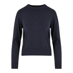 Bluza Damska Dzianinowa Z Okrągłym Dekoltem. Niebieskie bluzy damskie Urban Classics, xs, bez wzorów, z dzianiny, bez kaptura. Za 120.99 zł.