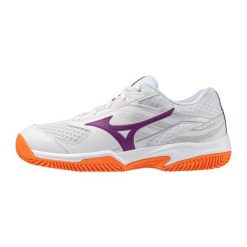 Damskie buty do tenisa Mizuno Break Short 5 CC. Białe obuwie sportowe damskie Mizuno, bez wzorów, z gumy, tenisowe. Za 309.00 zł.