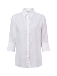 Marie Lund bluzka lniana Kobiety len biały, 40. Białe bluzki damskie Marie Lund, bez wzorów, ze lnu, eleganckie, bez kołnierzyka, bez ramiączek. Za 249.95 zł.