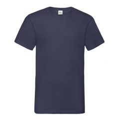 Męska Koszulka Z Dekoltem Valueweight. Niebieskie koszulki sportowe męskie Fruit of the Loom, m, bez wzorów, bez kołnierzyka, bez ramiączek, trekkingowe. Za 33.99 zł.
