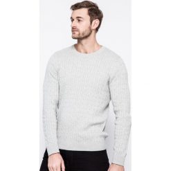 Selected - Sweter. Szare swetry przez głowę męskie marki Selected, m, z bawełny, z okrągłym kołnierzem. W wyprzedaży za 99.90 zł.