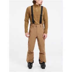 Spodnie snowboardowe z szelkami męskie Protest OWENS. Brązowe spodnie snowboardowe męskie Protest, m, bez wzorów, narciarskie. Za 614.99 zł.