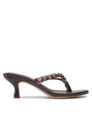 Jenny Fairy Japonki LS5730-04C Brązowy. Brązowe klapki damskie Jenny Fairy, bez wzorów, ze skóry, bez obcasa. Za 169.99 zł.