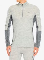 Bluza termoaktywna Peak Performance Magic Half Zip Wool-Blend BL. Szare bluzy męskie Peak Performance, l, bez wzorów, z elastanu, bez kaptura. Za 324.49 zł.