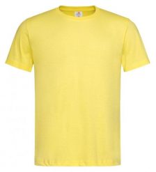 Żółty Bawełniany T-Shirt Męski Bez Nadruku -STEDMAN- Koszulka, Krótki Rękaw, Basic, U-neck. Żółte t-shirty męskie Stedman, l, bez wzorów, z bawełny, casualowe, bez kołnierzyka. Za 45.00 zł.