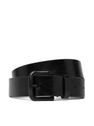 Calvin Klein Pasek Męski Round Buckle Tumbled 35 Mm LV04D7041G Czarny. Czarne paski damskie Calvin Klein, bez wzorów, ze skóry. Za 209.99 zł.