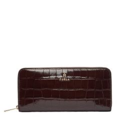 Portfel Furla. Brązowe portfele damskie Furla, bez wzorów. Za 809.99 zł.