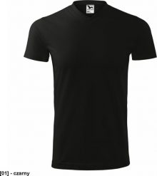 MALFINI Heavy V-neck 111 - ADLER - Koszulka unisex, 200 g/m2 - czarny 3XL. Czarne t-shirty damskie Malfini, m, bez wzorów, bez kołnierzyka. Za 29.02 zł.