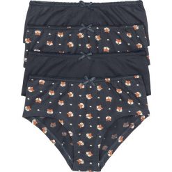 Figi "panty" (4 pary) bonprix nocny niebieski z nadrukiem. Niebieskie figi damskie bonprix, z nadrukiem. Za 47.96 zł.