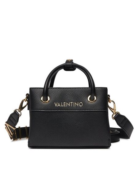 Valentino Torebka Alexia VBS5A805 Czarny. Czarne torebki do ręki damskie Valentino, bez wzorów, ze skóry, bez dodatków. Za 399.99 zł.