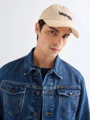 MESKA CZAPKA WRANGLER LOGO CAP ECRU 112378792. Czapki i kapelusze męskie Wrangler, bez wzorów. Za 79.99 zł.