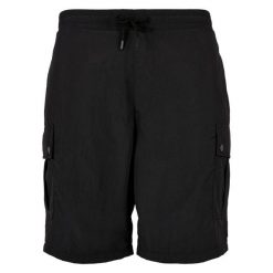 Męskie Nylonowe Szorty Cargo. Czarne krótkie spodenki sportowe męskie Urban Classics, m, bez wzorów, z nylonu, trekkingowe. Za 154.99 zł.