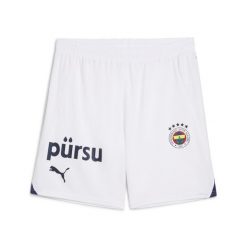 Męskie szorty Fenerbahçe SK 24/25 PUMA White Blue Violet. Białe krótkie spodenki sportowe męskie Puma, l, bez wzorów, do piłki nożnej. Za 214.50 zł.
