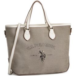 Torebka U.S. POLO ASSN. - Virginia S Shopping Bag BEUVG0463WJP802 Off White. Brązowe torebki do ręki damskie marki U.S. Polo Assn., bez wzorów, z materiału, klasyczne. Za 399.00 zł.