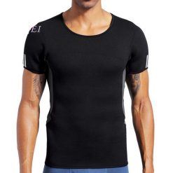 T-shirt neoprenowy wyszczuplający dla mężczyzn SlimBody. Czarne t-shirty męskie SLIMBODY, m, bez wzorów, z neoprenu, sportowe, bez kołnierzyka. W wyprzedaży za 189.00 zł.