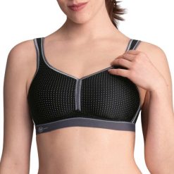 Stanik do biegania Performance z wysoki poziomem podtrzymywania. Czarne obuwie sportowe damskie ANITA ACTIVE, bez wzorów, z elastanu, do biegania. Za 282.00 zł.