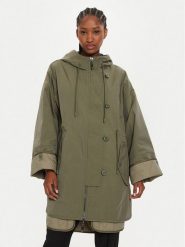 Weekend Max Mara Płaszcz przejściowy Fumetto 2425026051 Khaki Loose Fit. Brązowe płaszcze damskie Weekend Max Mara, bez wzorów, z syntetyku, bez kaptura. Za 1,639.00 zł.