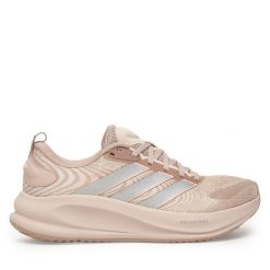 Buty do biegania adidas. Czerwone obuwie sportowe damskie Adidas, bez wzorów, do biegania. Za 399.99 zł.