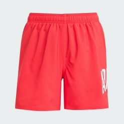 Szorty do pływania adidas Sportswear Essentials Logo CLX Kids. Białe spodenki dla dziewczynek Adidas, bez wzorów, z materiału, klasyczne, z standardowym stanem. Za 89.99 zł.