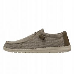 HeyDude Męskie Mokasyny Wally 40019 Sox. Brązowe mokasyny męskie Hey dude, z materiału. Za 199.00 zł.
