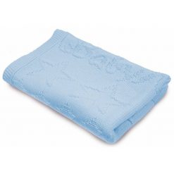 Pled dziecięcy PLAID 75x100 BabyMatex. Niebieskie kocyki dla dzieci Multitex, z materiału. Za 100.56 zł.