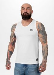 Tank męski Pitbull Top Slim Fit Hilltop. Białe t-shirty męskie PITBULL, na lato, m, z aplikacjami, z bawełny, klasyczne, bez kołnierzyka. Za 89.00 zł.