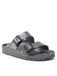 Birkenstock Klapki Arizona EVA 1001498 Szary. Szare klapki damskie Birkenstock, bez wzorów, ze skóry, bez obcasa. Za 234.59 zł.