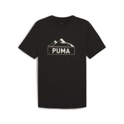 Męska koszulka z grafiką OPEN ROAD PUMA Black. Czarne koszulki sportowe męskie Puma, m, bez wzorów, bez kołnierzyka, bez ramiączek. Za 73.99 zł.