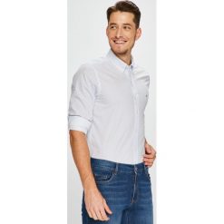 Tommy Hilfiger - Koszula. Szare koszule męskie marki Tommy Hilfiger, z bawełny, button down, z długim rękawem. W wyprzedaży za 279.90 zł.