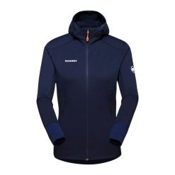 Bluza trekkingowa damska Mammut Taiss Light ML Hooded Jacket. Niebieskie bluzy damskie Mammut, xs, bez wzorów, bez kaptura. Za 689.99 zł.
