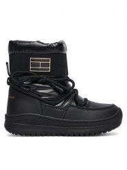 Tommy Hilfiger Śniegowce T3A5-34052-1474999 S Czarny. Czarne buty zimowe dziewczęce Tommy Hilfiger, ze skóry, bez zapięcia. Za 489.99 zł.