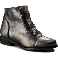 Botki EKSBUT - 67-4716-E04-1G Czarny/Srebro. Czarne botki damskie Eksbut, z materiału, bez obcasa, na obcasie. W wyprzedaży za 259.00 zł.