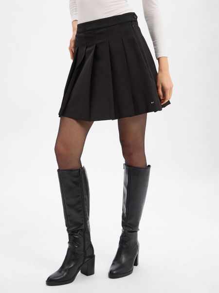 Tommy Hilfiger spódnica mini Kobiety czarny, 44. Czarne spódnice damskie Tommy Hilfiger, bez wzorów, z wełny, eleganckie, mini. Za 479.95 zł.