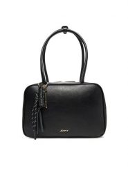 JENNY Torebka C-JNY-M-015-08 Czarny. Czarne torebki do ręki damskie Jenny, bez wzorów, z materiału, bez dodatków. Za 159.99 zł.