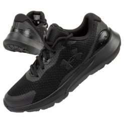 Buty Under Armour 3024989-002 czarne. Czarne obuwie sportowe damskie bez wzorów, z gumy. Za 292.10 zł.