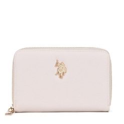 Portfel U.S. Polo Assn. Brązowe portfele damskie U.S. Polo Assn., bez wzorów. Za 159.99 zł.